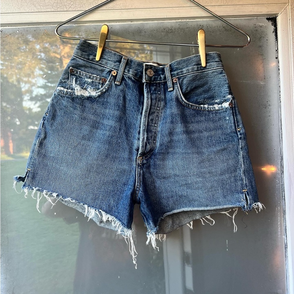 AGOLDE Cutoff Denim Shorts